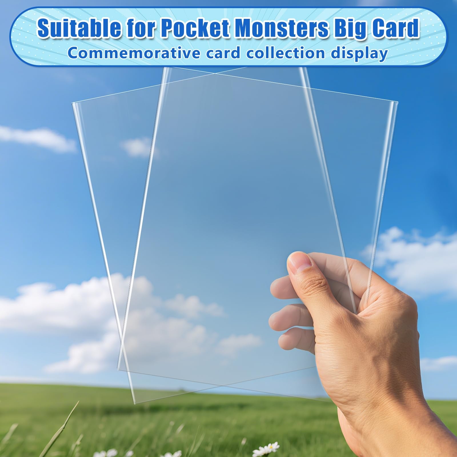 Jumbo Card Sleeves, Oversized Card Sleeves for TCG Trading Cards, Extra Thick…