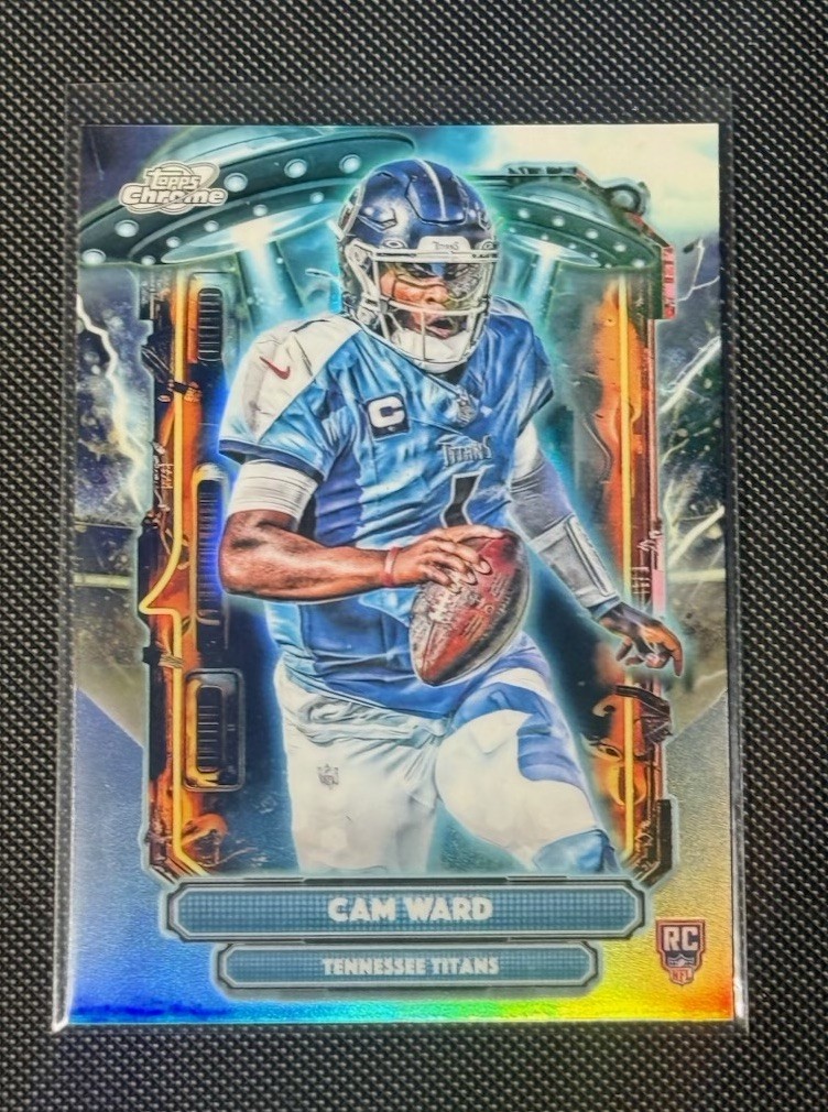 Topps 2025 Chrome Cam Ward RC Rookie Insert #ET-1 Tennessee Titans NFL