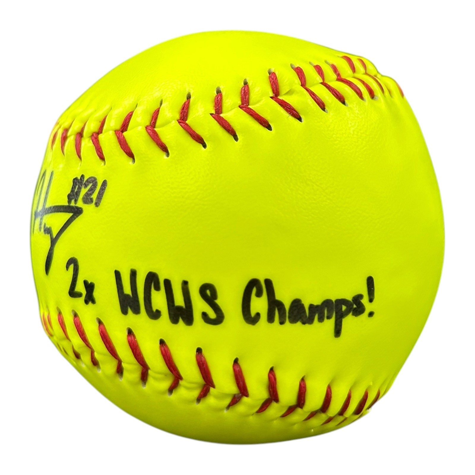 KAYDEN HENRY SIGNED SOFTBALL JSA TEXAS LONGHORNS 2x WCWS CHAMPS