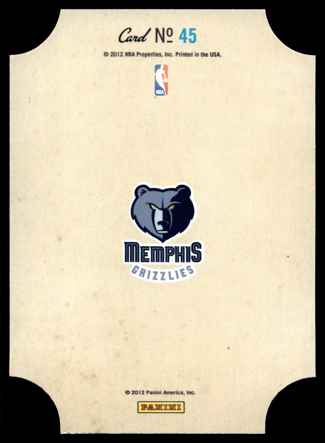 2011-12 Past & Present – Bread for Health Zach Randolph #45 Grizzlies