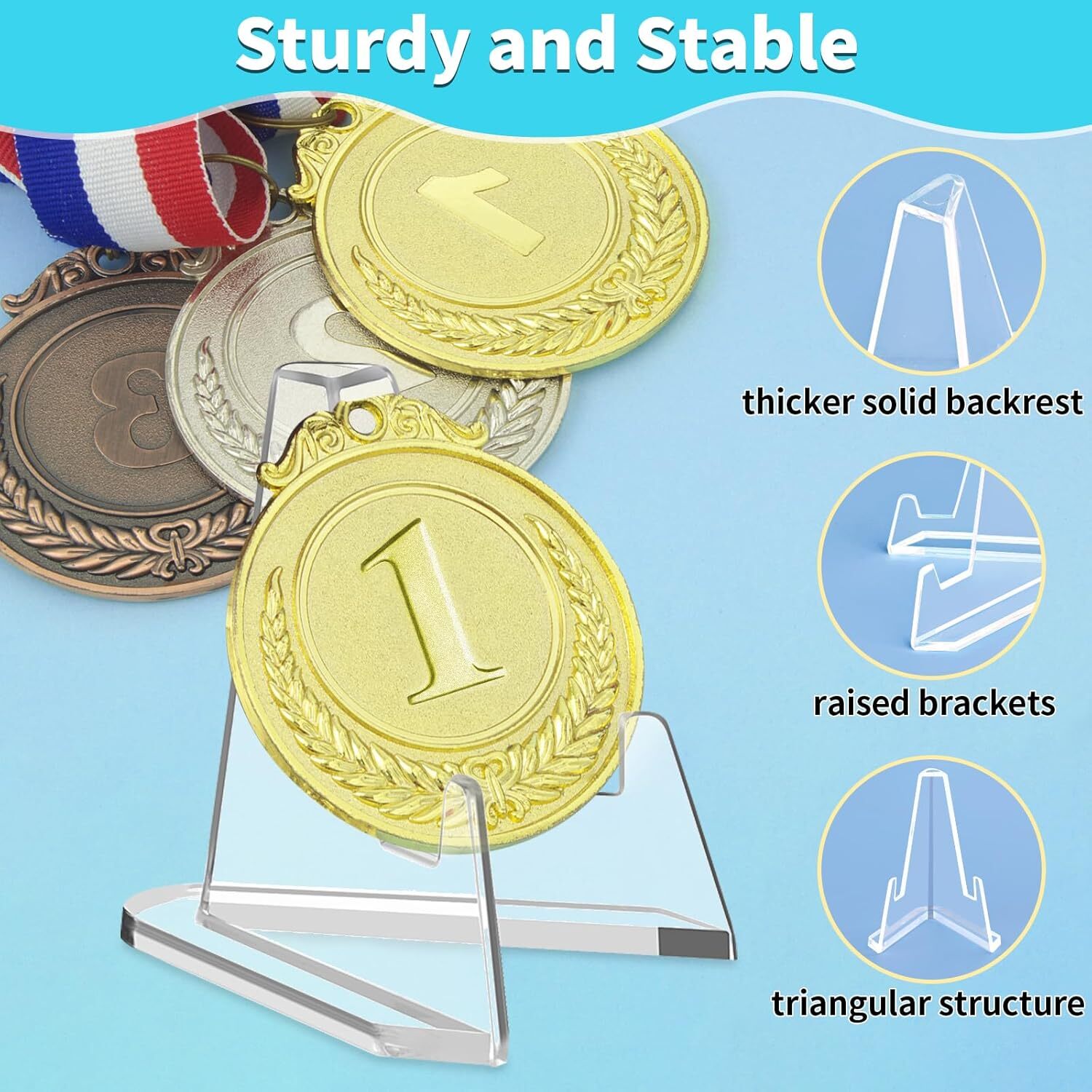 20/40Pcs Large Size Trading Card Stands Most Durable Display Coins Cards Holder