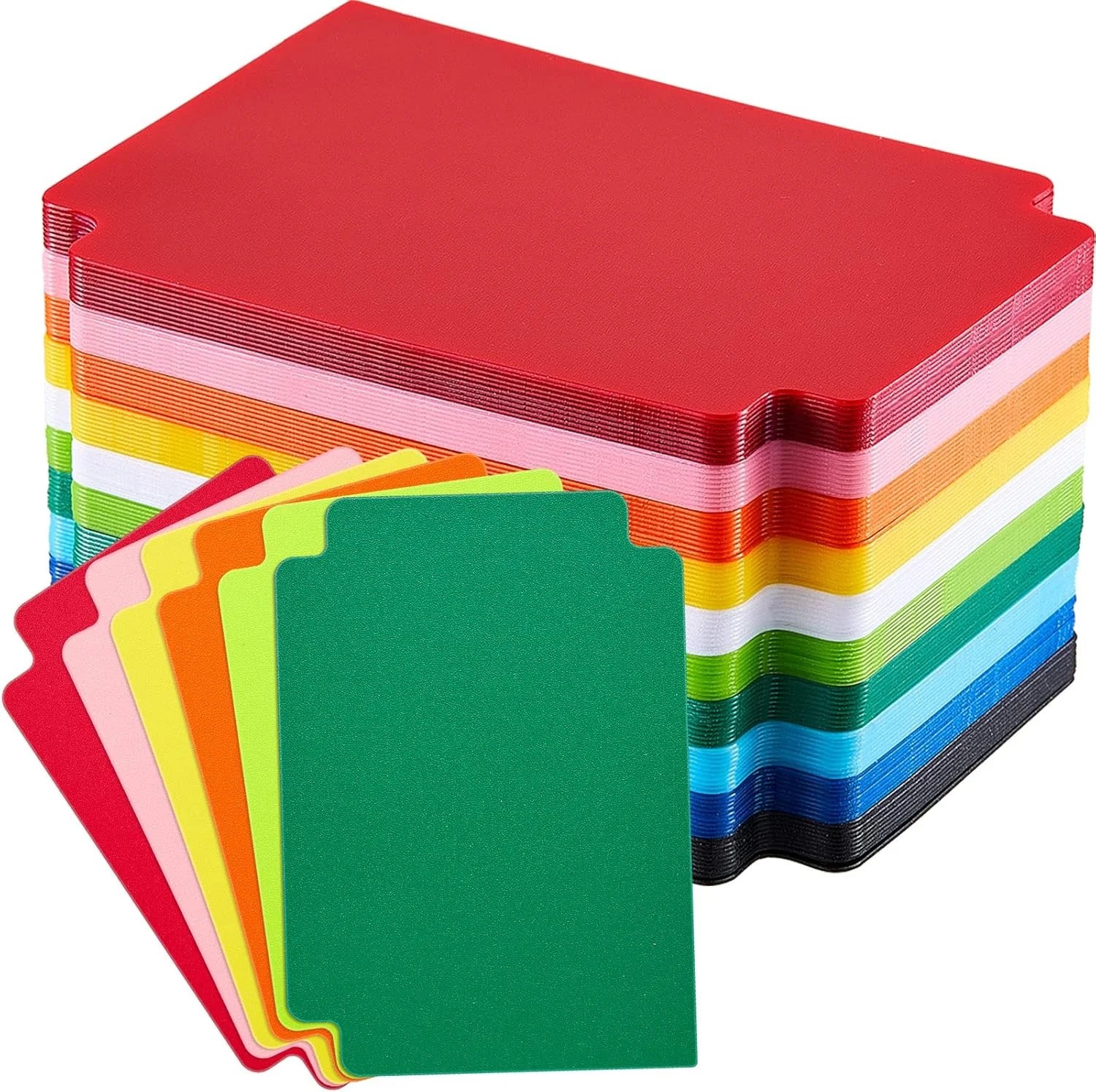 100 Pcs Trading Card Dividers Plastic Card Dividers, Frosted Separator with Tabs