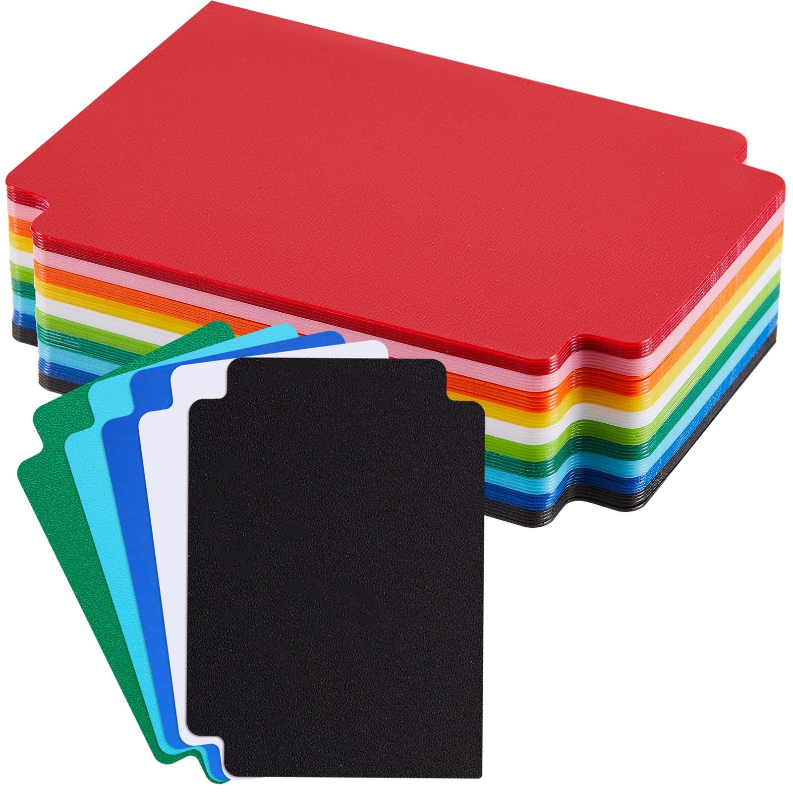 50 Pcs Trading Card Dividers Plastic Card Dividers, Frosted Separator with Ta…