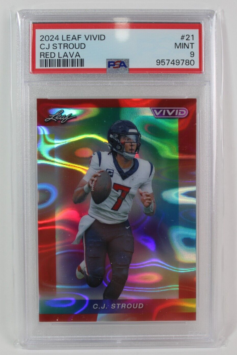 2024 Leaf Vivid CJ Stroud #21 PSA 9 MINT POP 2 *None Higher* 5/8 Houston Texans