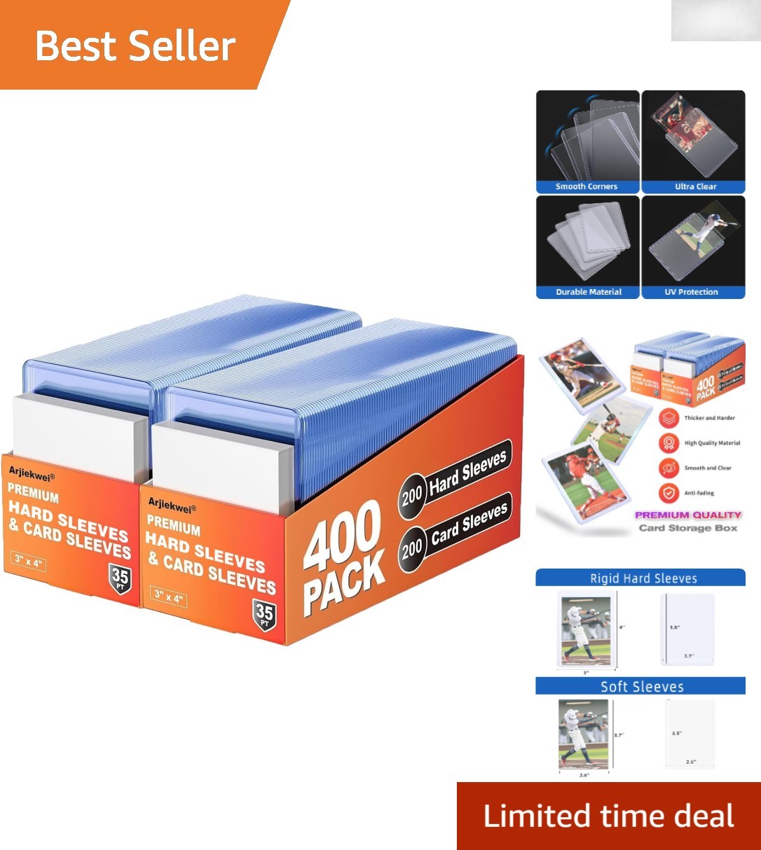 Complete Card Preservation Set: Hard and Soft Sleeves for All Standard Cards