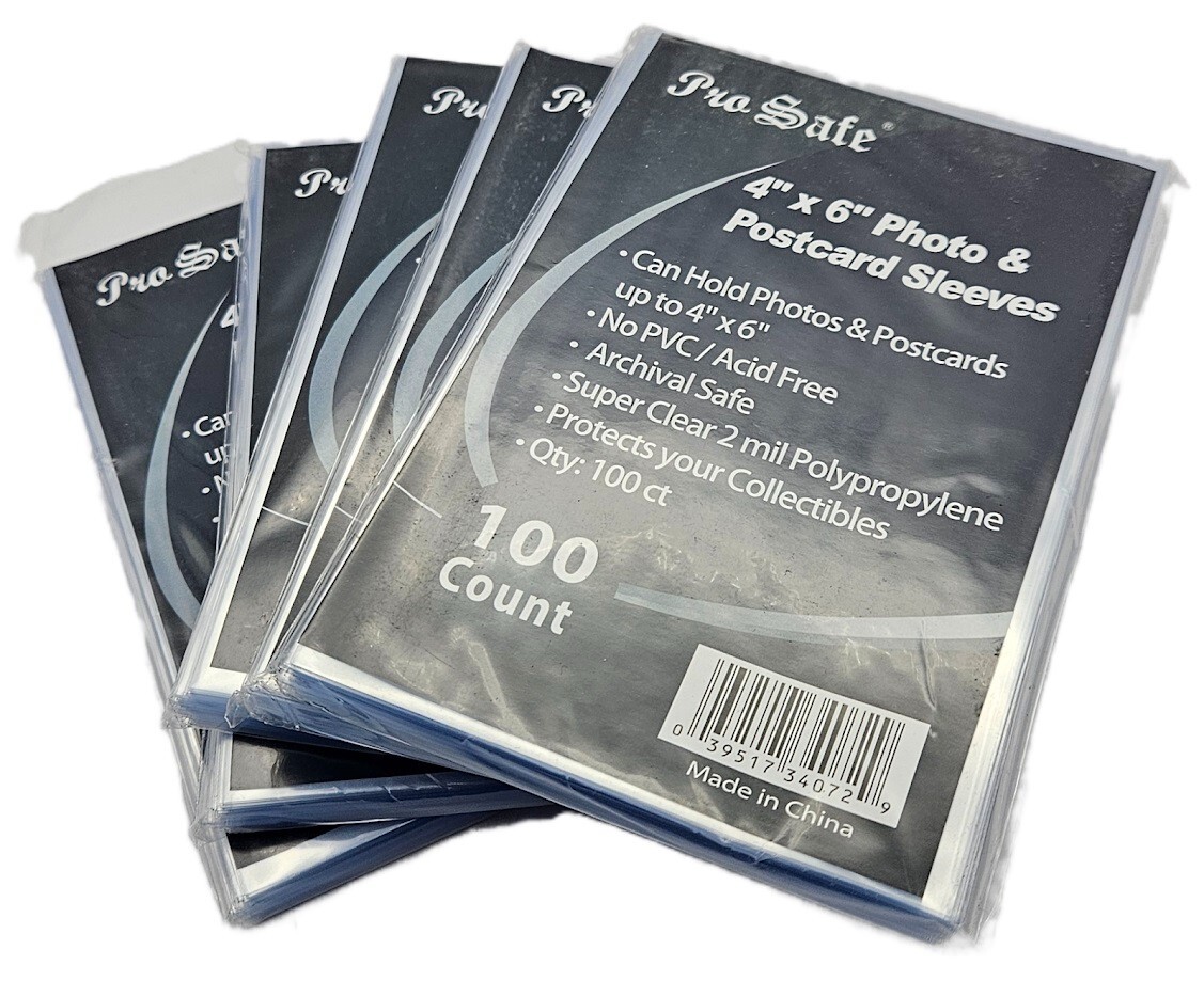 (500-Count) Pro-Safe 4″ x 6″ Photo & Postcard Sleeves 2 Mil Poly Archival Safe