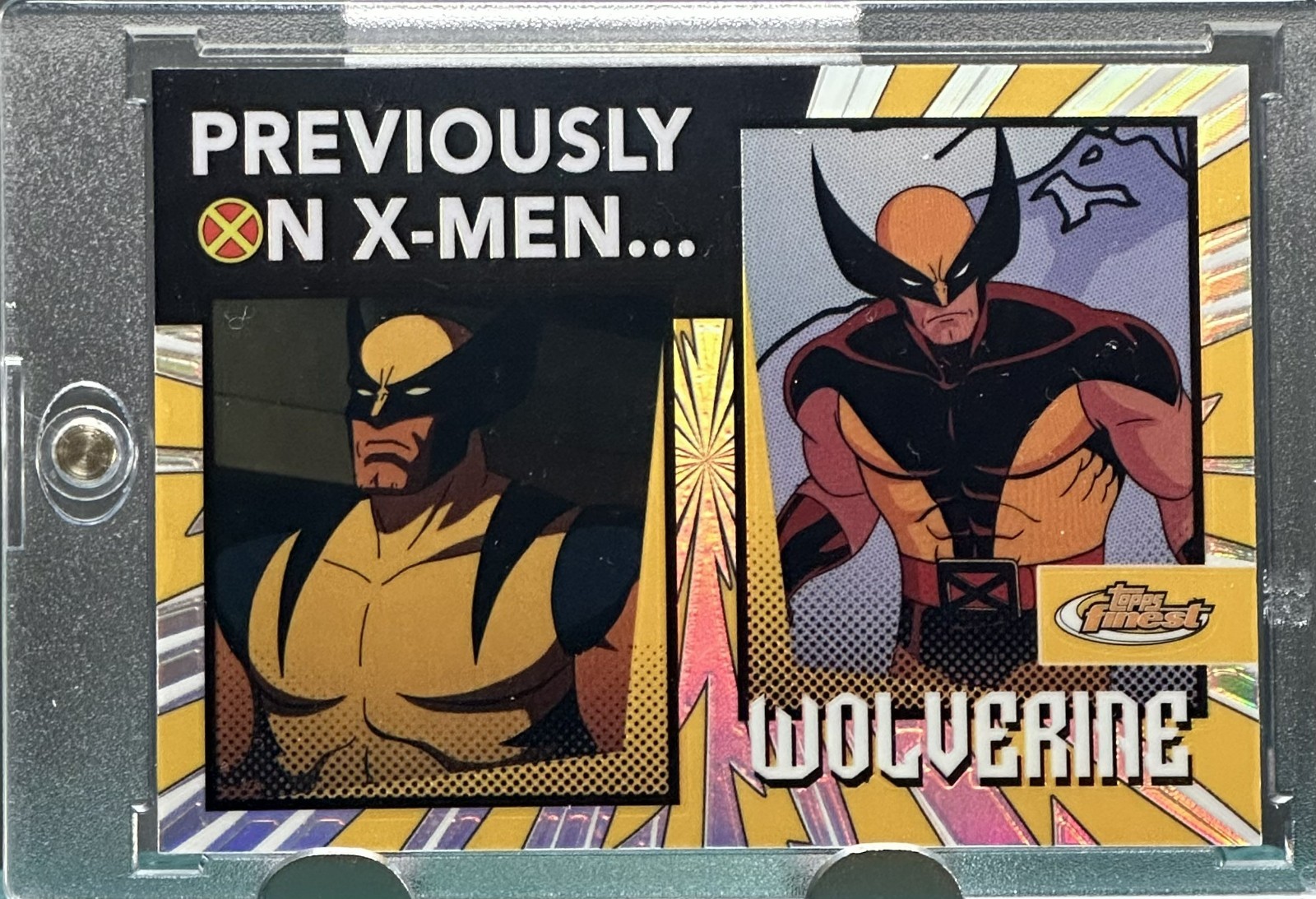 WOLVERINE RARE HOLO REFRACTOR CHOME MARVEL CARD X-MEN MINT