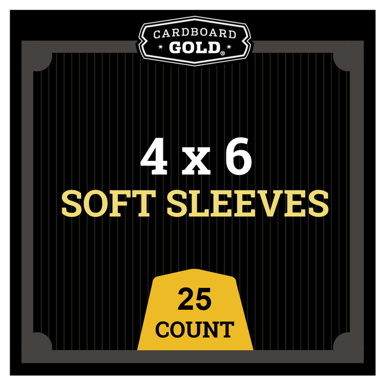 25 Cardboard Gold 4 x 6 Postcard Photo Soft Loose Sleeves FREE SHIPPING