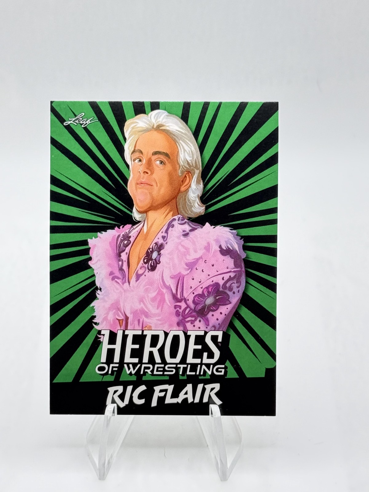 2023 Leaf Heroes of Wrestling Ric Flair WWE The Nature Boy #B-7 Green Variation