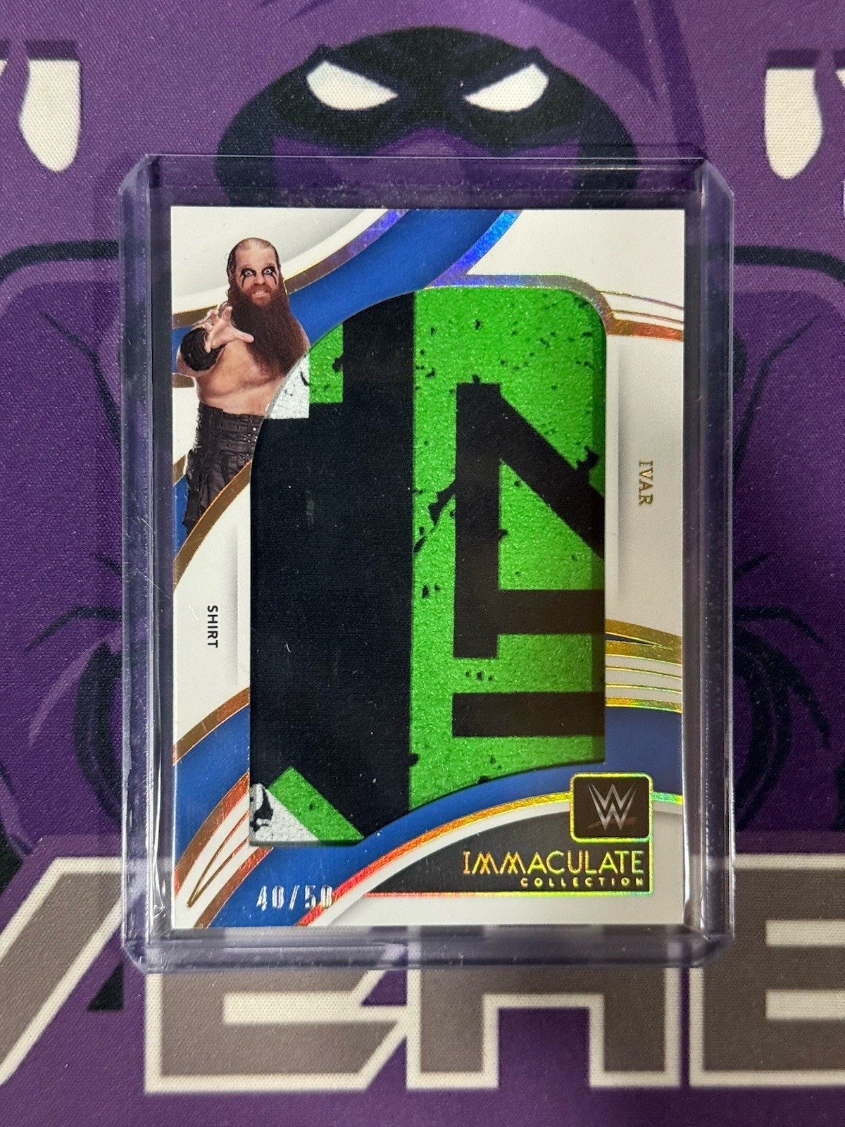 2022 Panini Immaculate WWE Ivar Jumbo Patch #40/50
