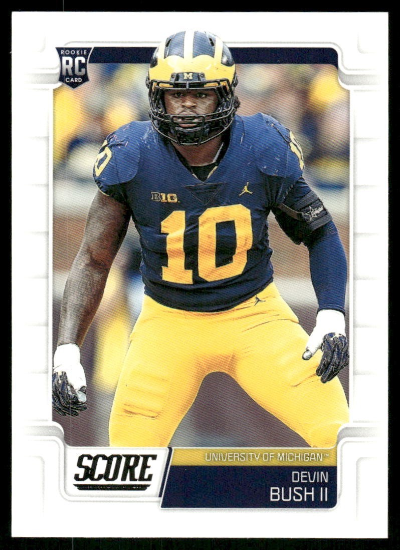 2019 Panini Score #370 Devin Bush II Rookie RC Michigan football card