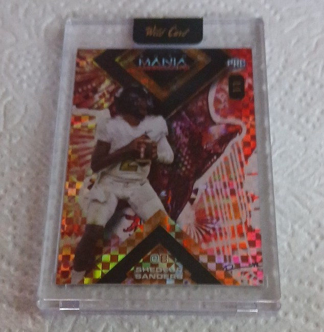 Wild Card 2024 Auto Mania Square Insert Shedeur Sanders Colorado AMASQ-SS