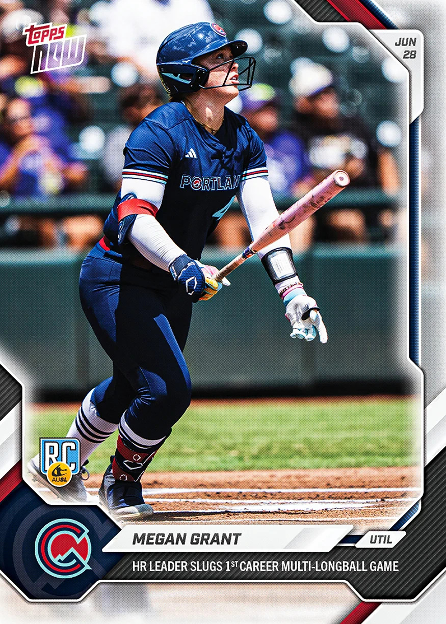 Megan Grant RC 1st Multi HR Game – 2026 AUSL Topps NOW – Card 22 Presale