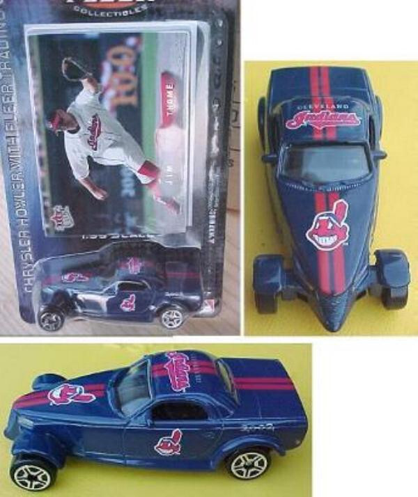 Cleveland Indians 2002 CHRYSLER HOWLER w/ Fleer HOF Jim Thome Trading Card