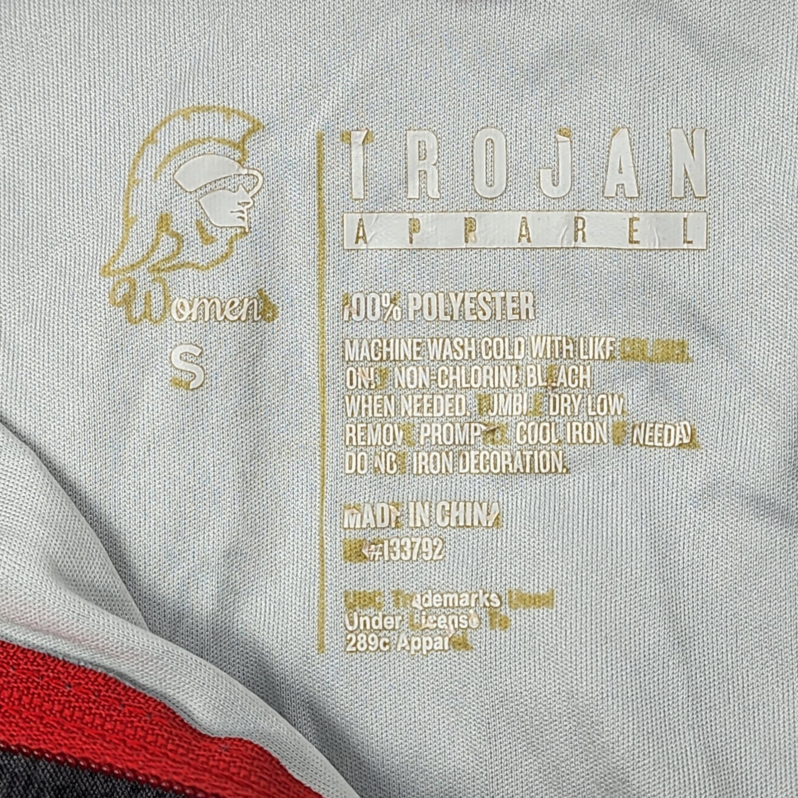 USC Trojans 1/4 Zip Pullover Long Sleeve Shirt Women’s Small Gray Trojan Apparel