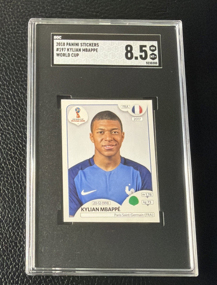 2018 Panini World Cup Stickers Kylian Mbappe Pink Back #197 France SGC 8.5