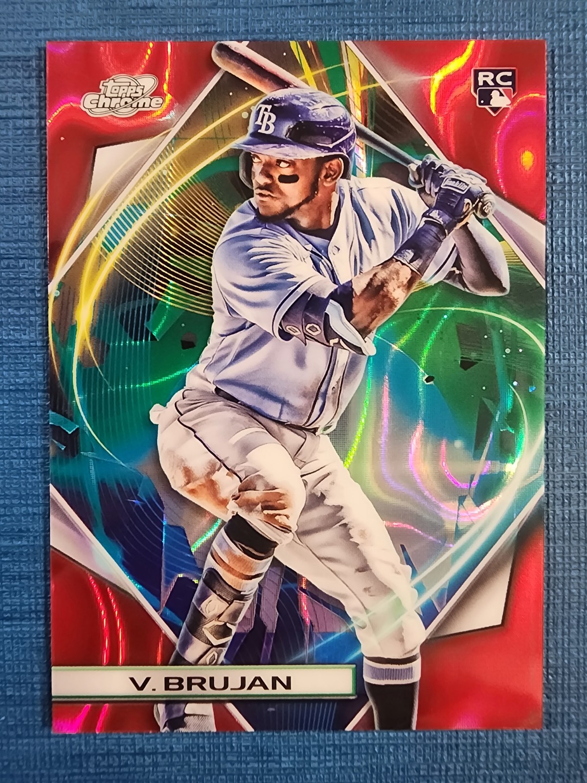 Vidal Brujan /5 RC Red Flare Refractor 2022 Topps Chrome Cosmic #42 Tampa Bay