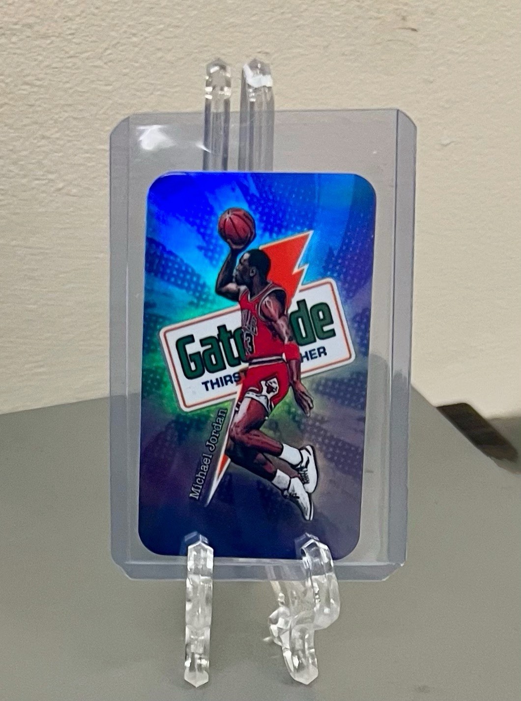 Michael Jordan Gatorade Tropical Fruit Refractor Mini Promo Card Bulls 1991 Mini