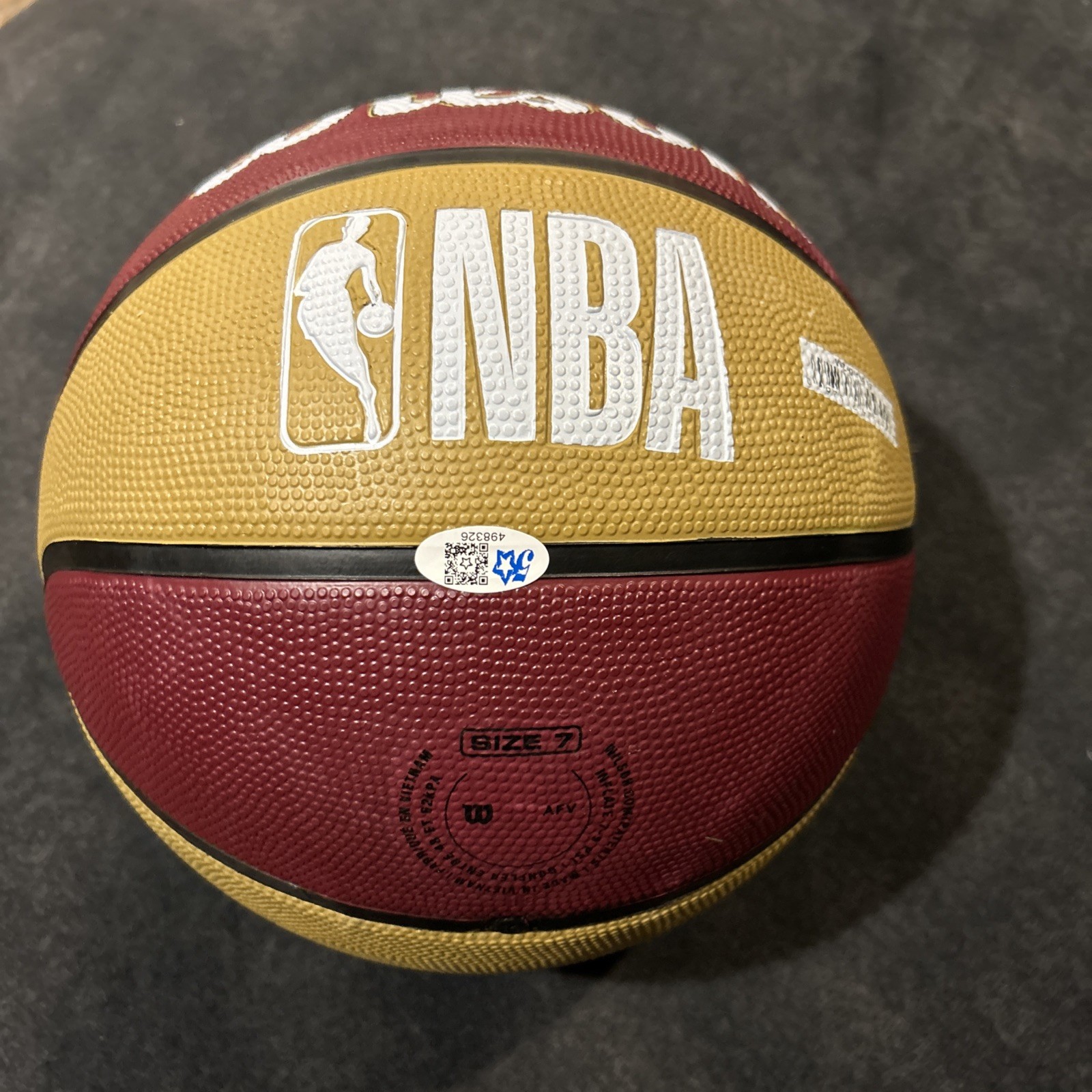 Donovan Mitchell Signed Logo Basketball Cleveland Cavaliers Silver Ink 5-Star