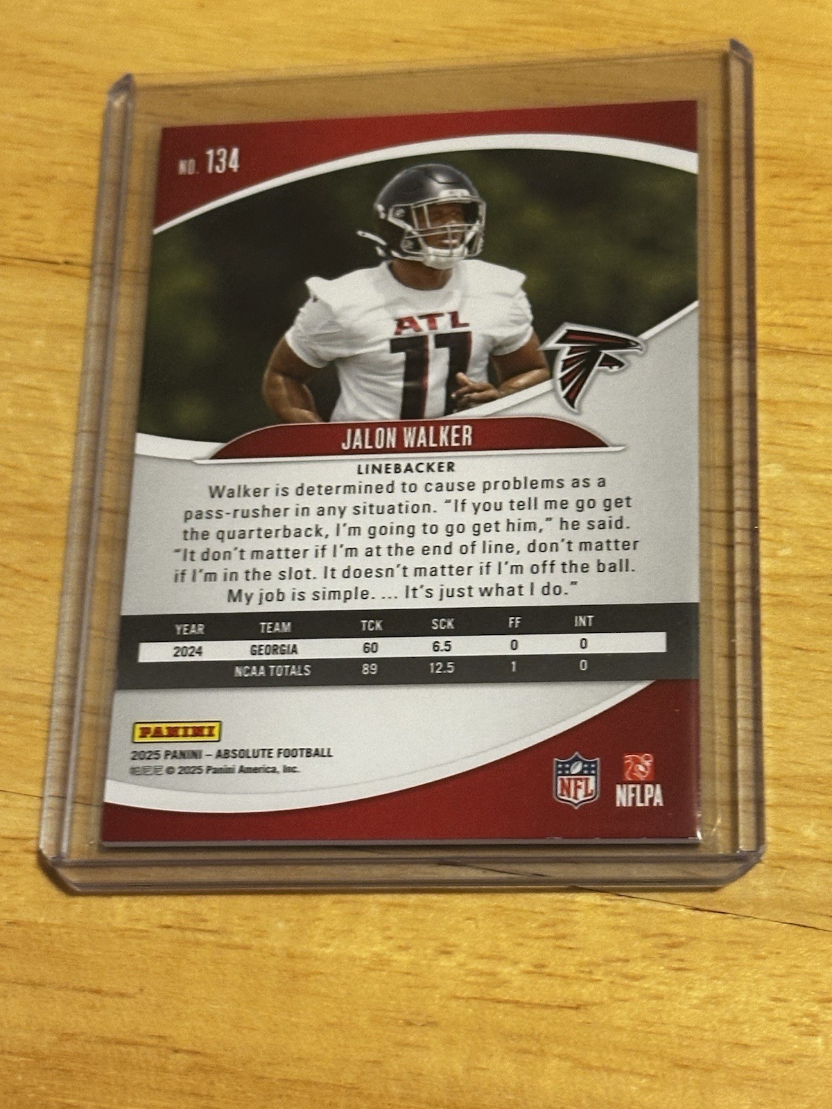 2025 Panini Absolute Jalon Walker Spectrum RC 31/375 #134