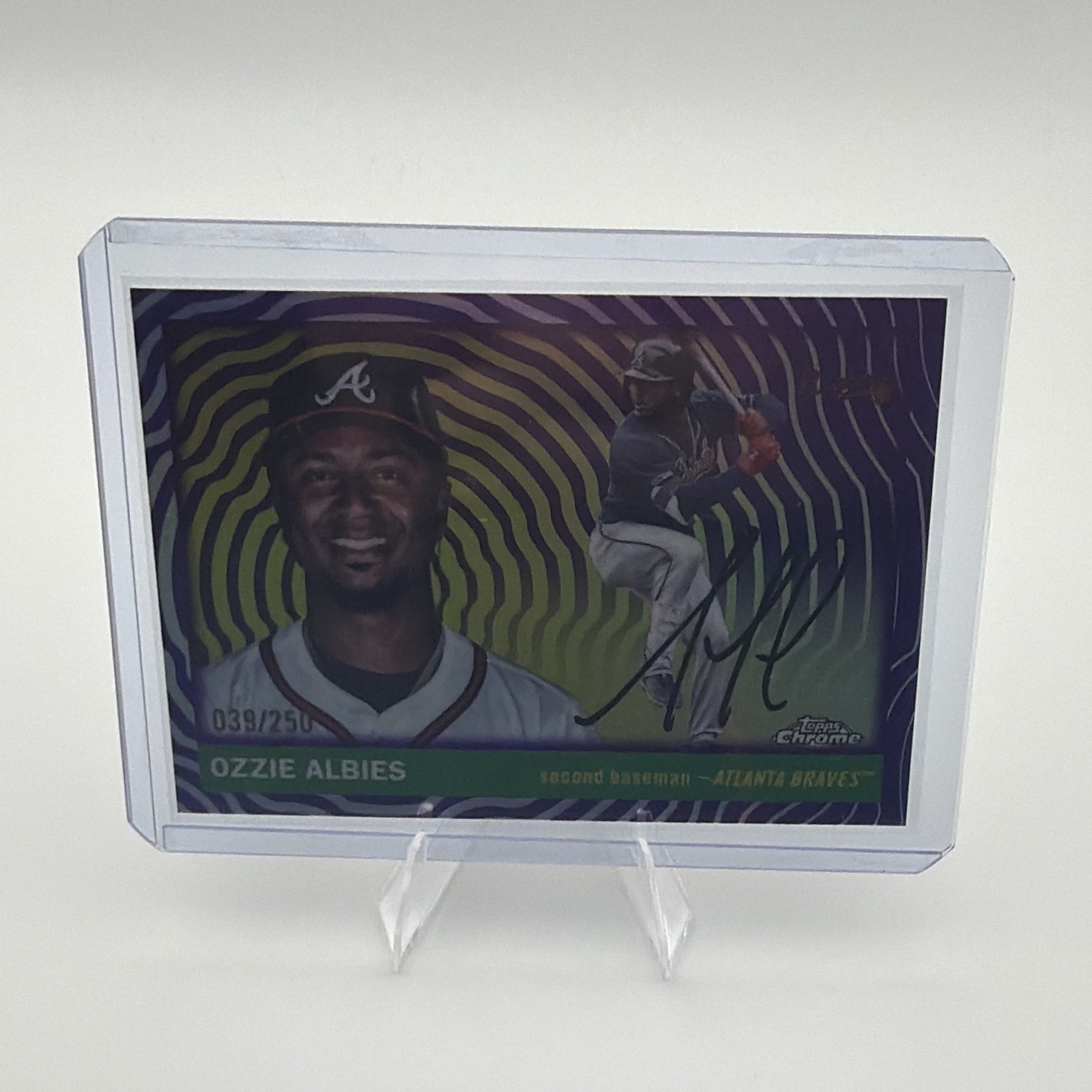 Topps Chrome 2024 Ozzie Albies Atlanta Braves Auto #29 Serial Numbered /250