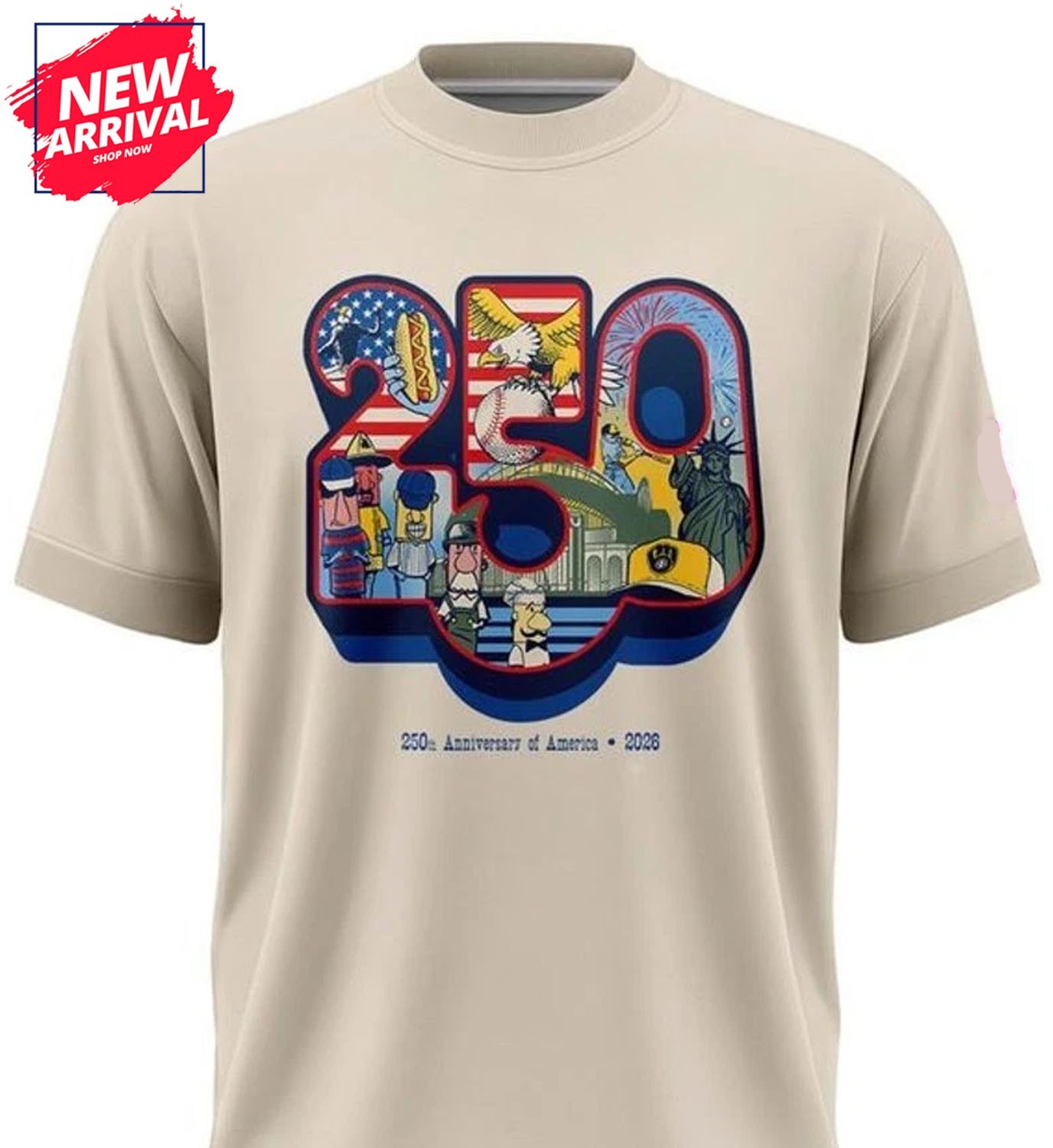 Brewers 250th Anniversary of America Giveaway T-Shirt 2026