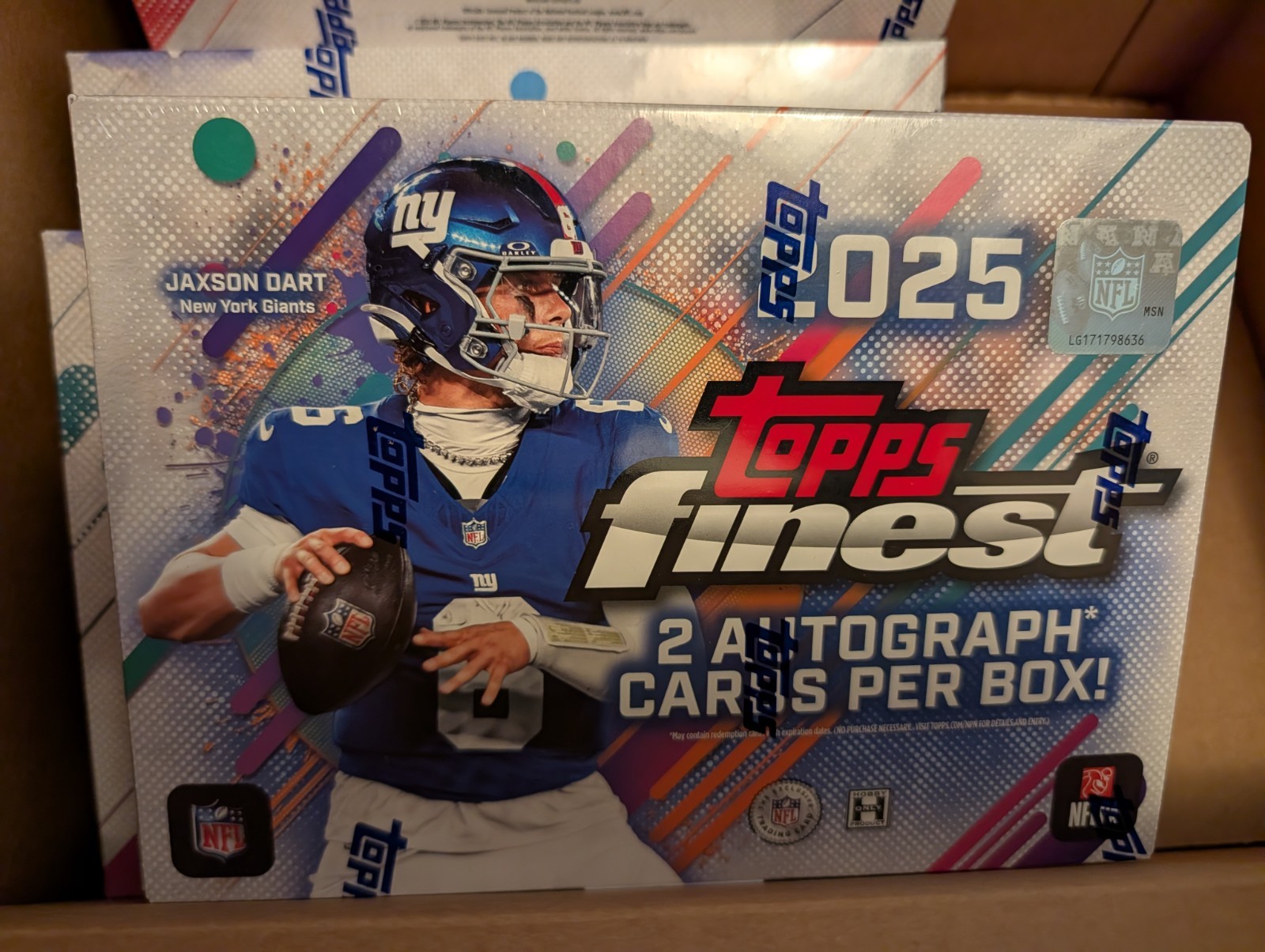 2025 Topps Finest NFL Football Hobby Box Factory Sealed