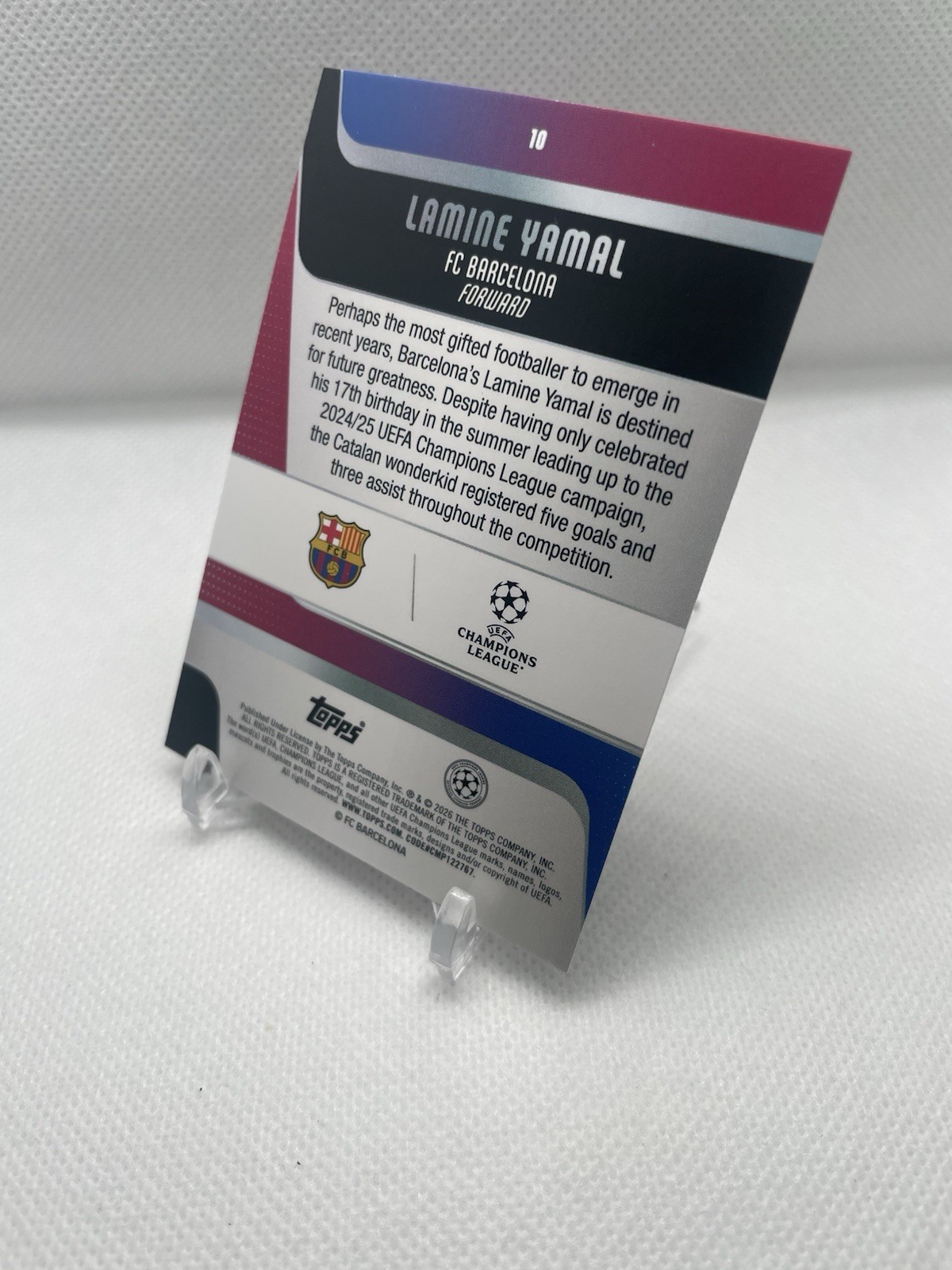 Lamine Yamal – White Sparkles Parallel – Barcelona Spain National Team RARE!🐺🔥