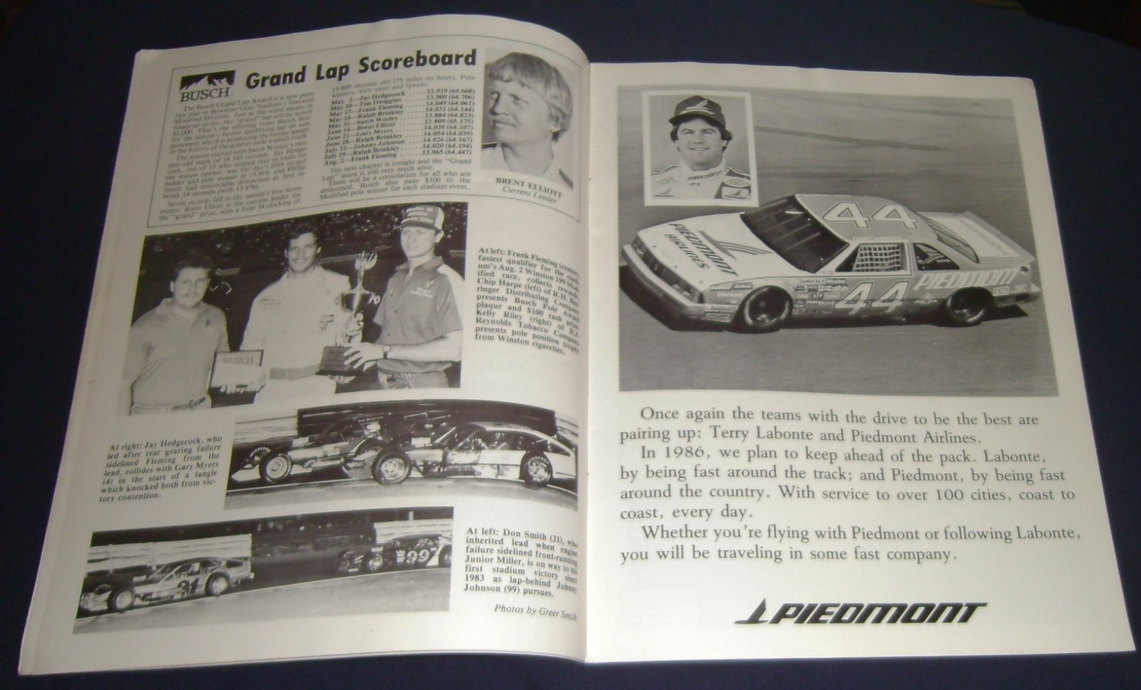 1986 Bowman Gray Stadium Hardees Ladies Night Program Don Smith