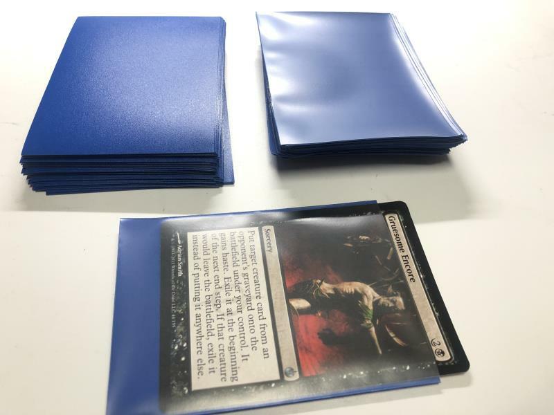 Lenayuyu 300pcs Blue color Protector Standard MTG Card Sleeves 66x91mm Glossy