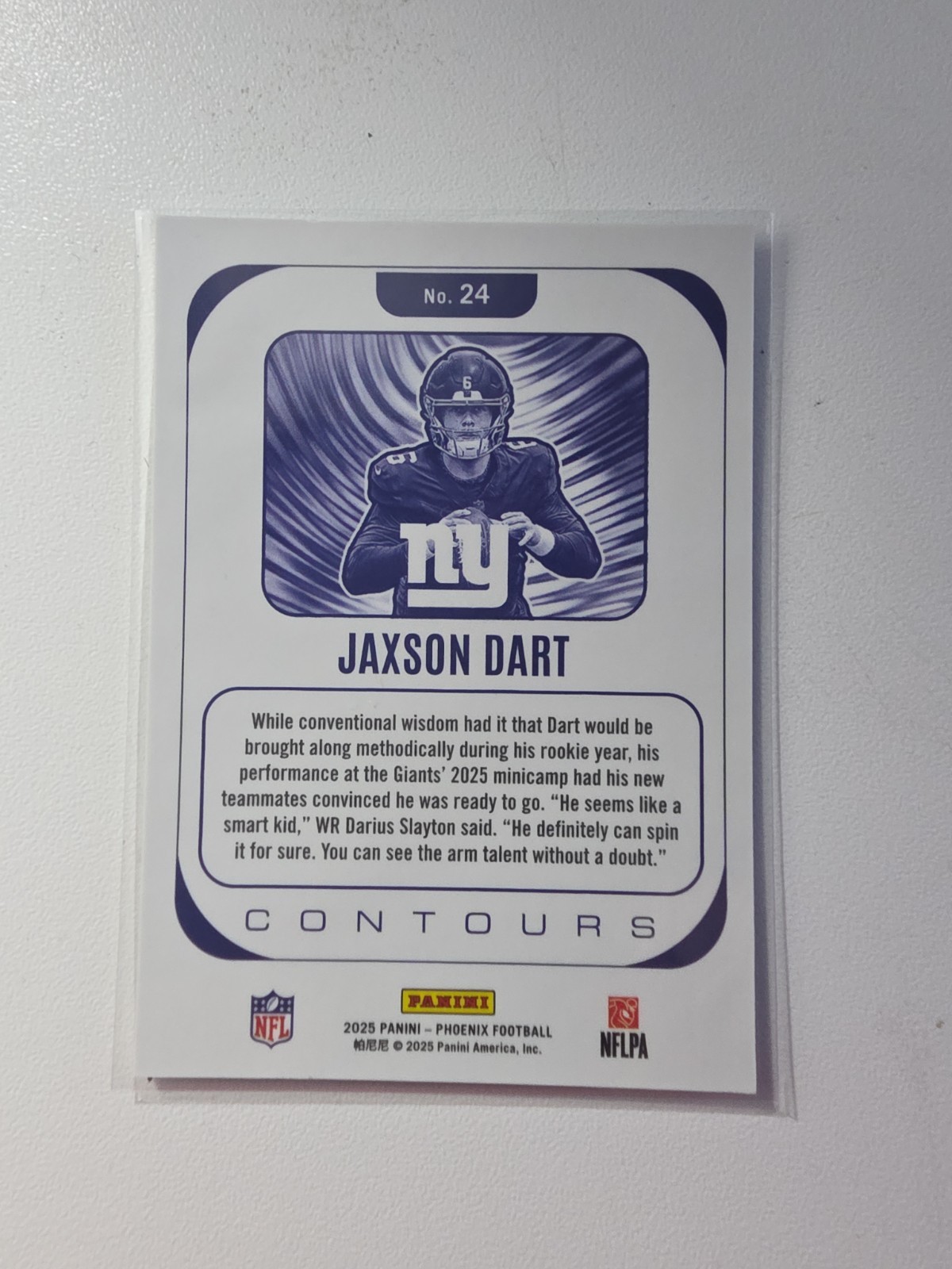 2025 Panini Phoenix – Contours Jaxson Dart #24 (RC)