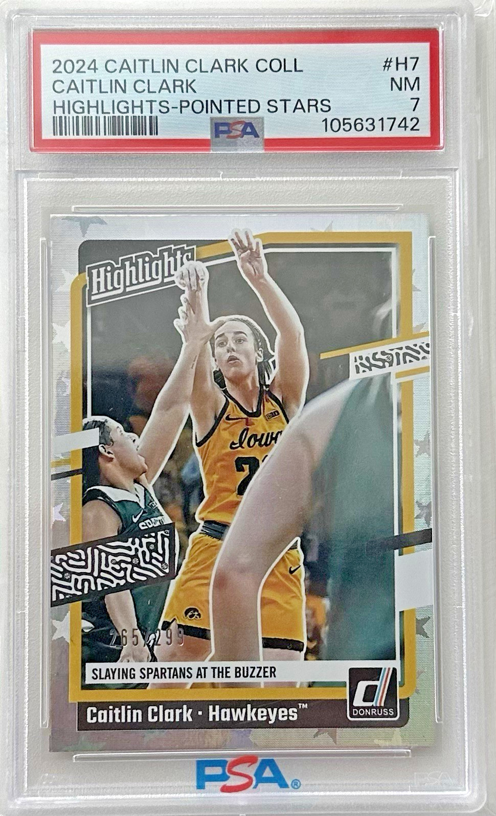 CAITLIN CLARK 2024 Panini Collection – Highlights Caitlin Clark #H7 (RC) 265/299
