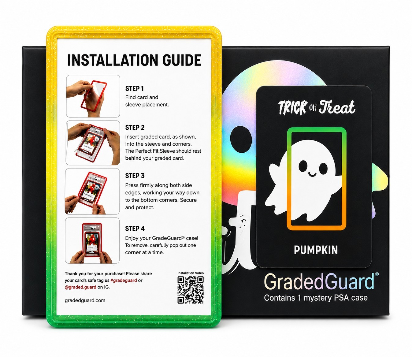 GradedGuard Pumpkin Error PSA Graded Card Protector Guard Case Limited Edition