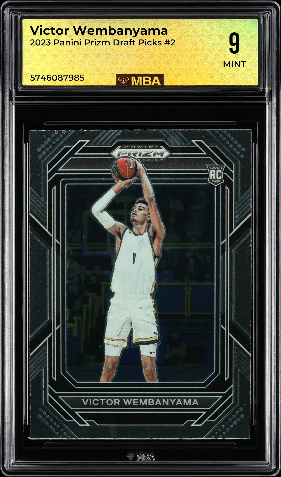 2023 Prizm Draft Picks Victor Wembanyama #2 RC MBA 9
