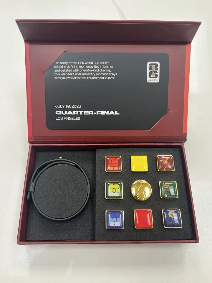 2026 World Cup FIFA Official Hospitality Gift Charm Bracelet Spain Belgium 7/10