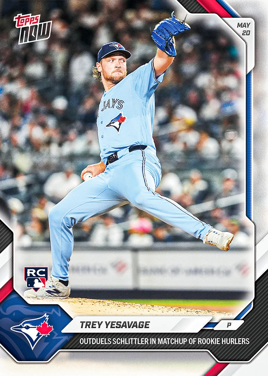 2026 Topps Now Card 225 Trey Yesavage Outduels Schlitter RC -25 Cents Shipping!