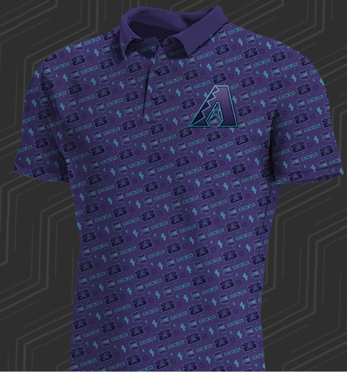 2026 Arizona Diamondbacks Purple Father’s Day Polo SGA 6/21/26 Size XL