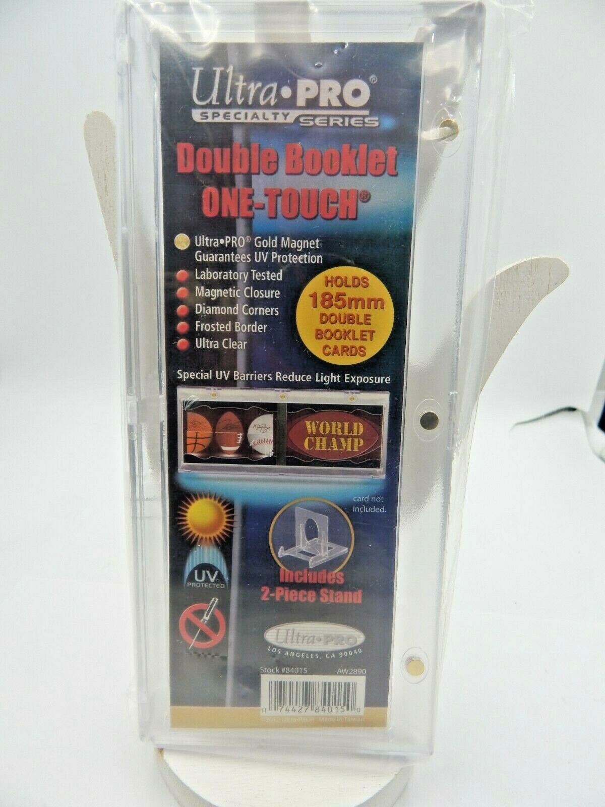 Ultra Pro Double Booklet 185mm Magnetic One-Touch Book Card Holder with Stand UV