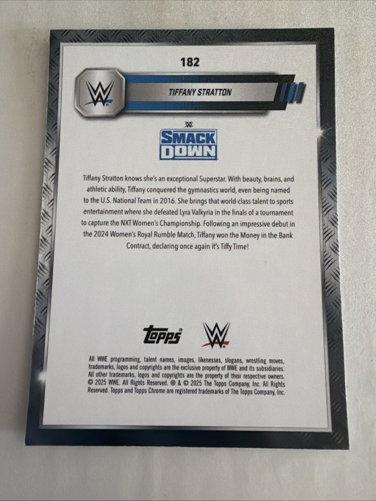 2026 Topps Chrome WWE Tiffany Stratton Wrestlemania 41 Buyback X-Fractor 251/300
