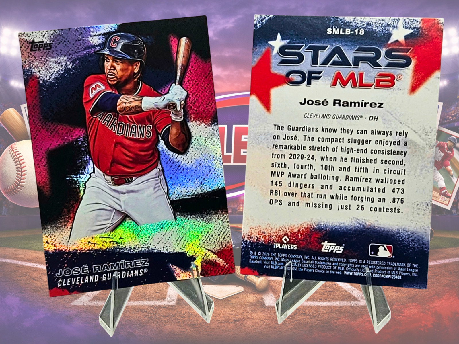2026 Topps Stars of MLB SMLB-18 José Ramírez Guardians Insert