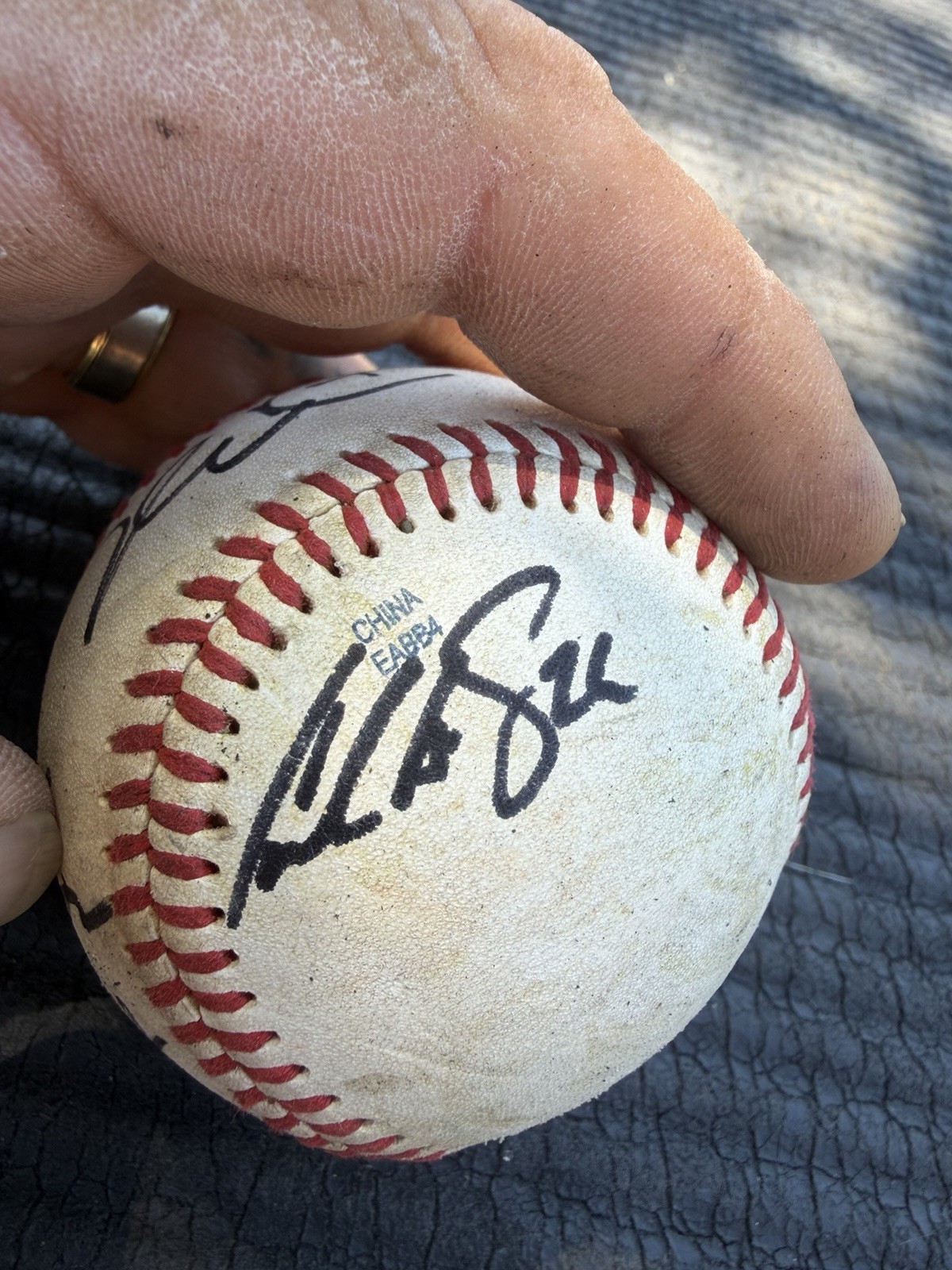 Vintage Rawlings Baseball Unknown Signatures