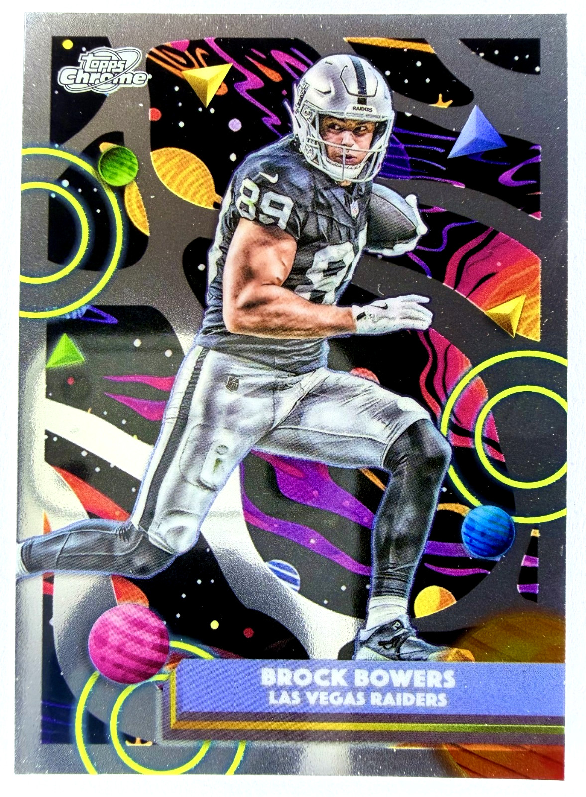 2025 Topps Cosmic Chrome Football BROCK BOWERS #51 Base – Raiders