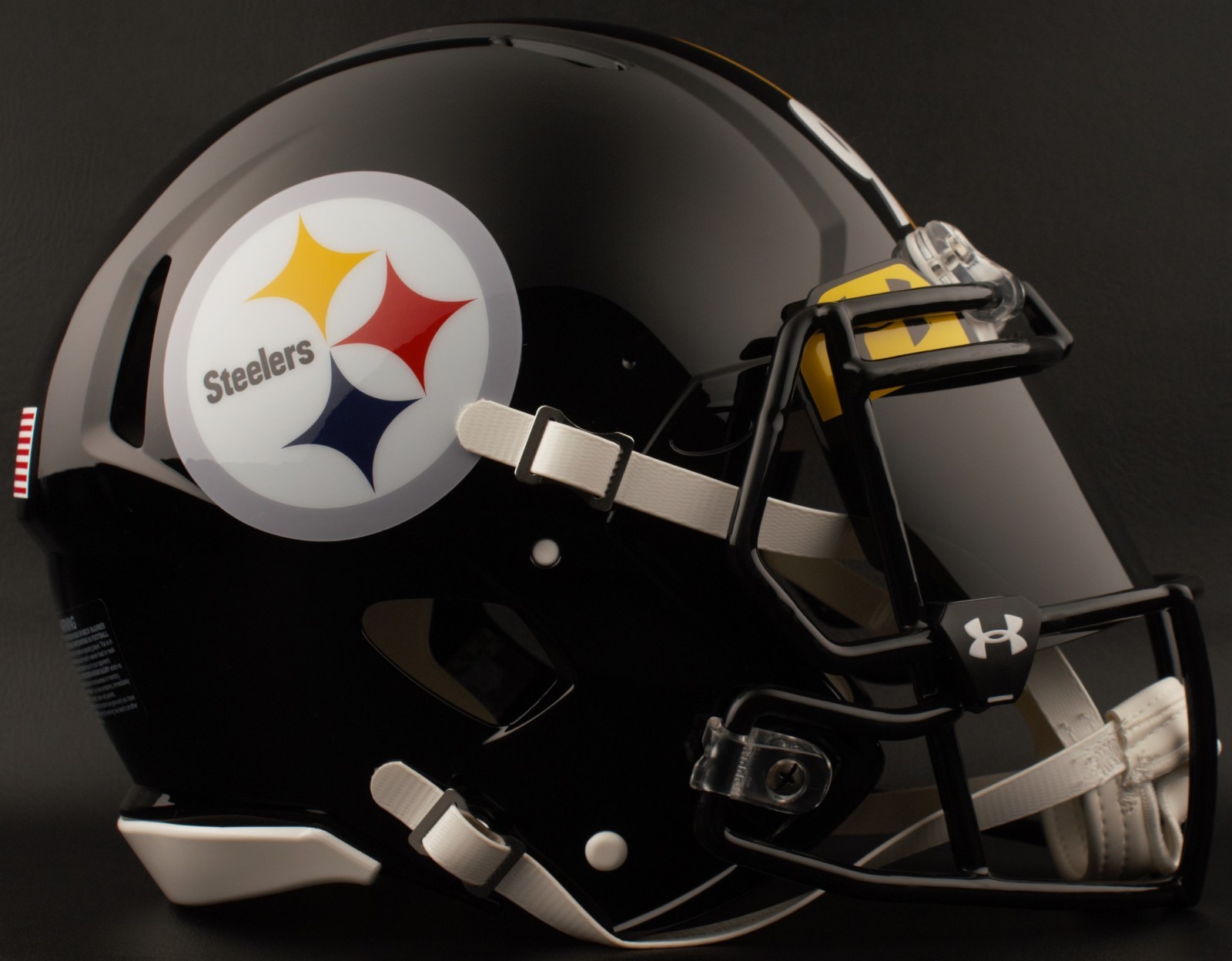 PITTSBURGH STEELERS NFL Football Helmet with BLACK-TINT Visor / Eye Shield