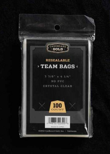 CBG 1000 ct Resealable Sports Card Team Set Bags Cardboard Gold FREE SHIPPING