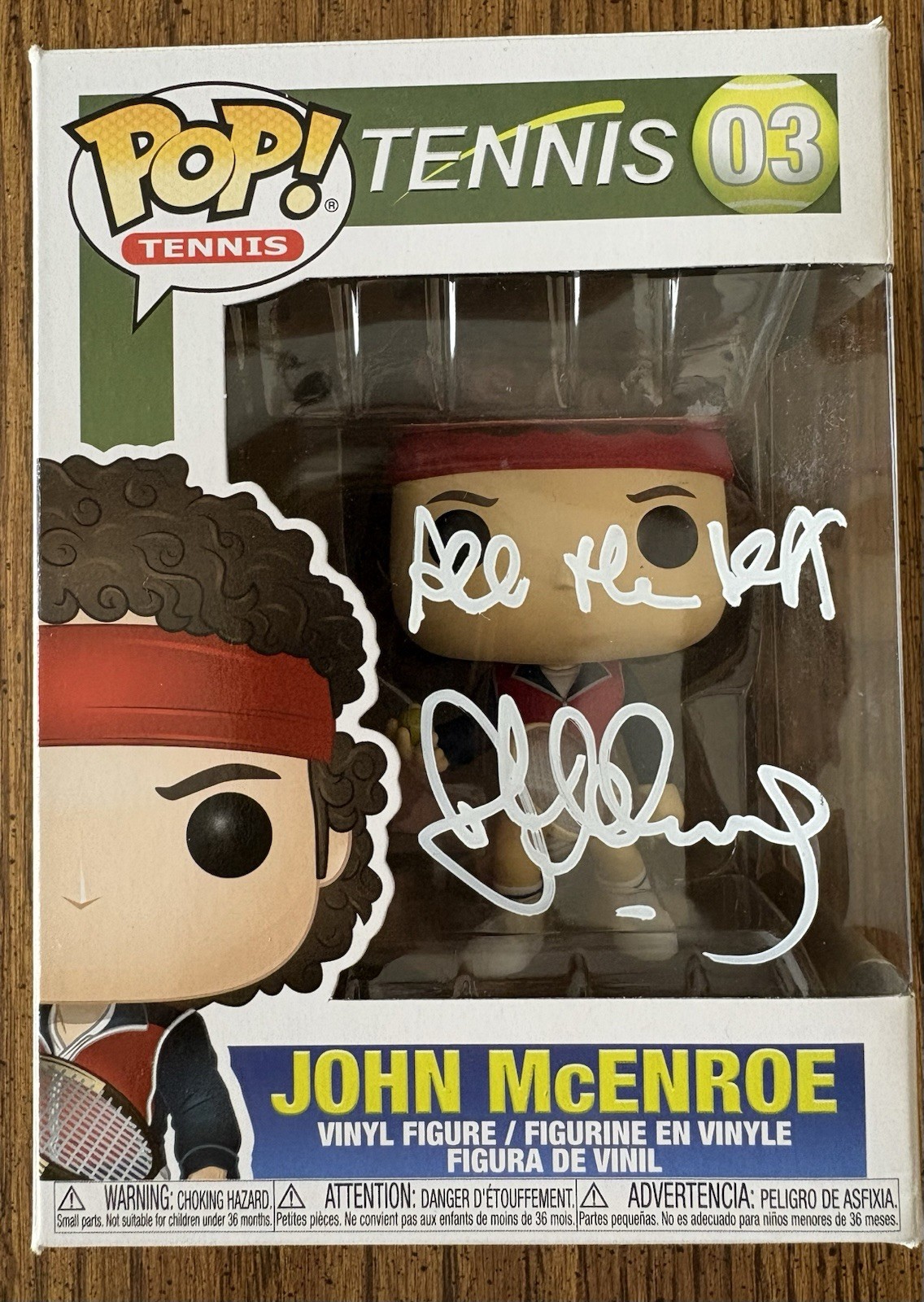 Funko Pop! #03 John McEnroe Autograph Signed JSA Tennis