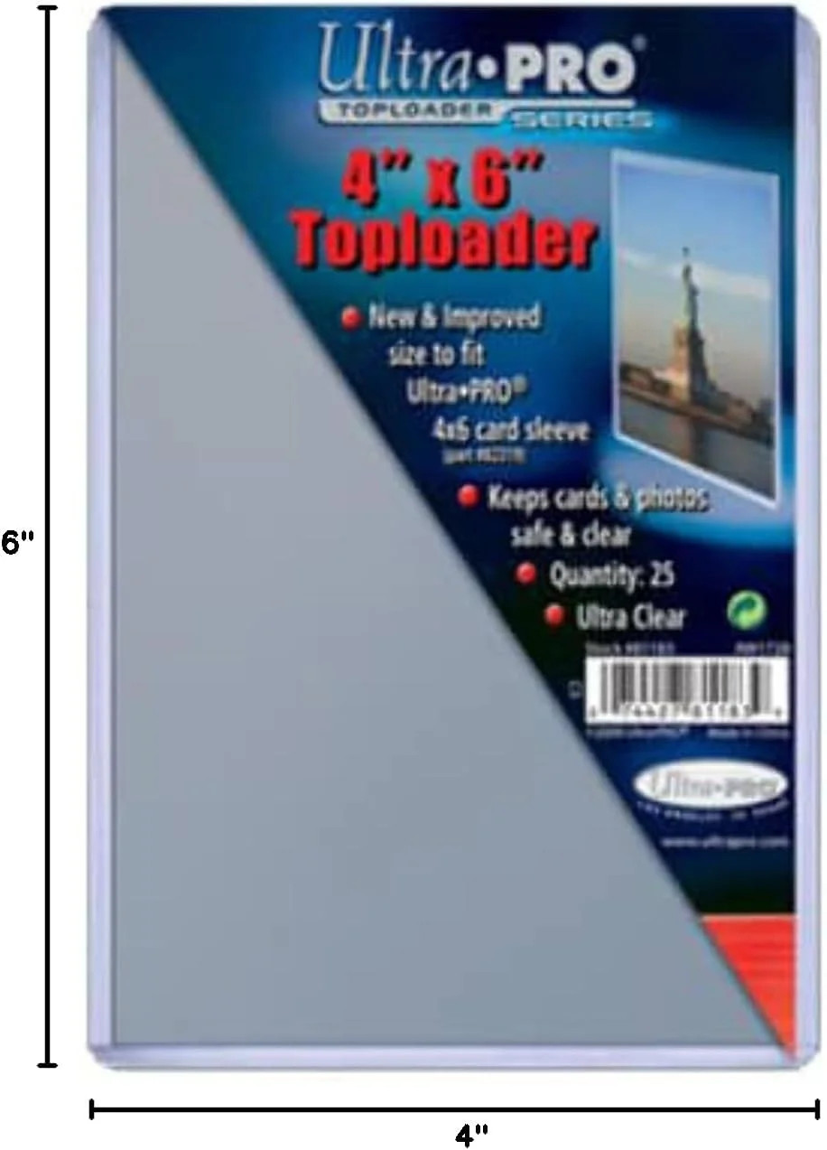 Ultra Pro 4 X 6 Toploader 25ct