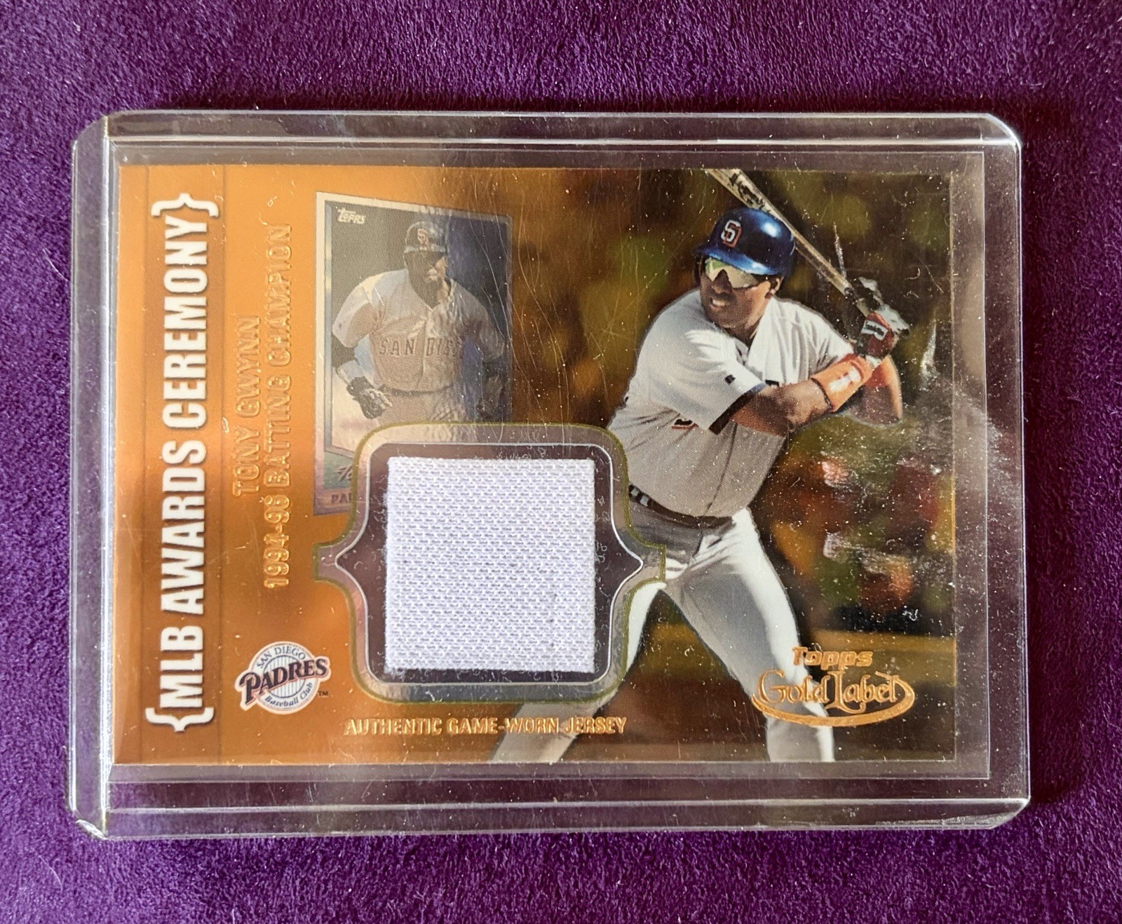 2002 Topps Gold Label Tony Gwynn MLB Awards Ceremony ACR-TG2 Class 1 Gold