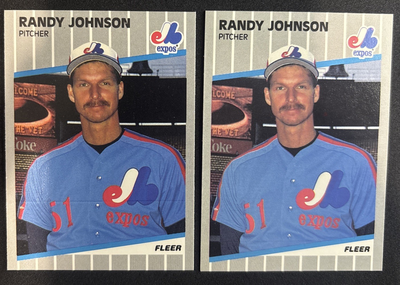 1989 Fleer – Randy Johnson #381 Black Box on Billboard (RC) X2