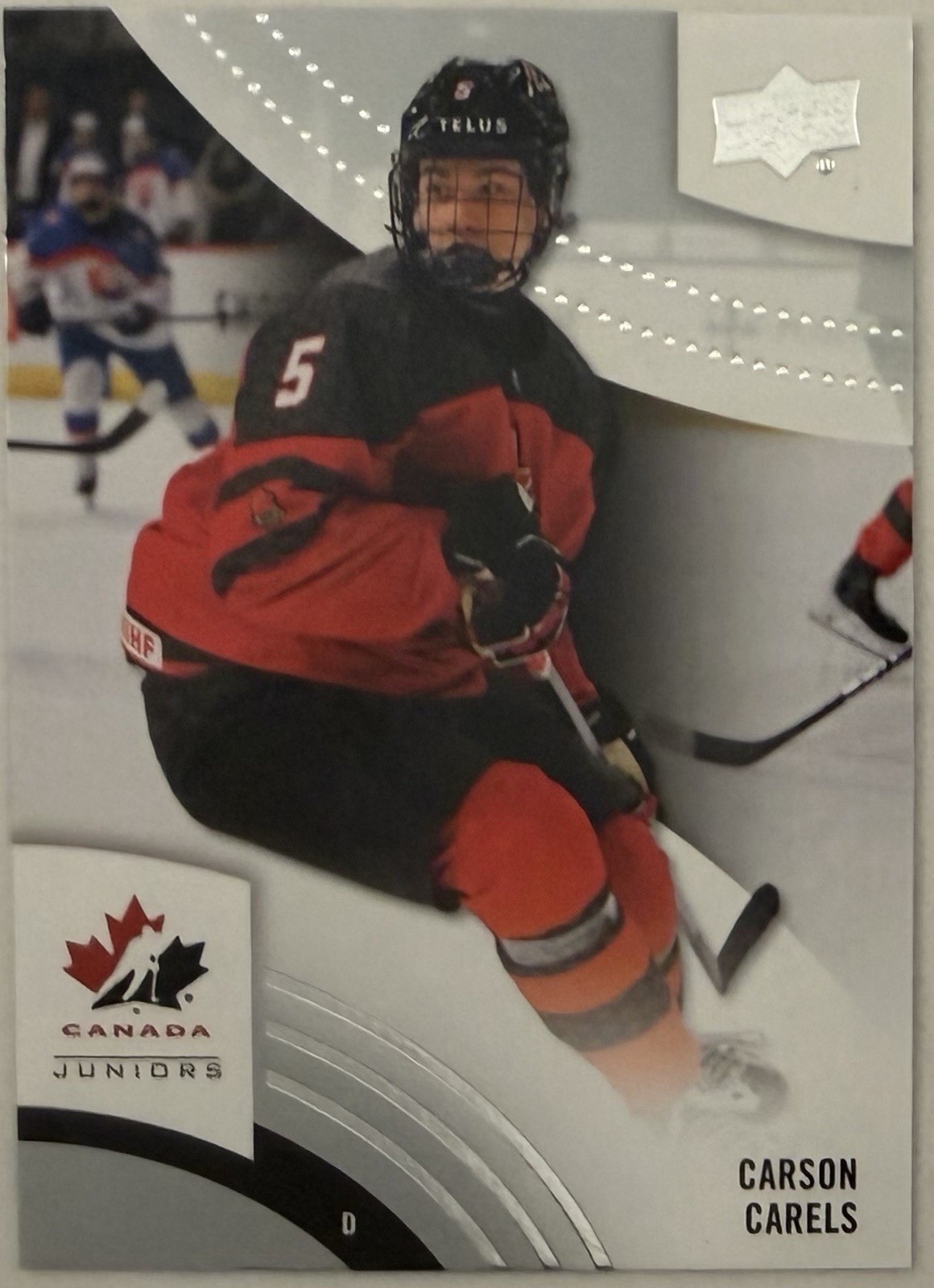 Carson Carels 2025 Upper Deck Team Canada Juniors #68 RC – 2026 draft prospect