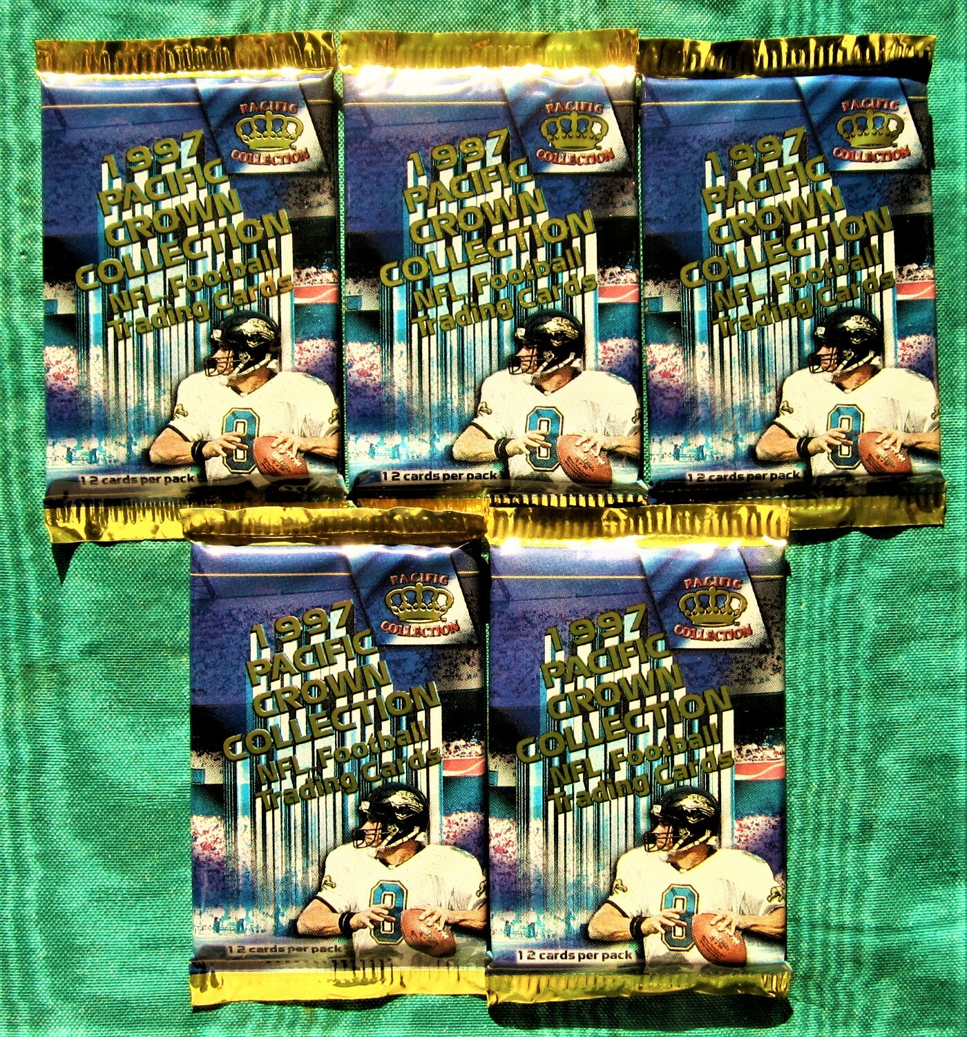 1997 5 PACK LOT Pacific Crown Collection Football Cramer’s Choice Awards ? Zone?